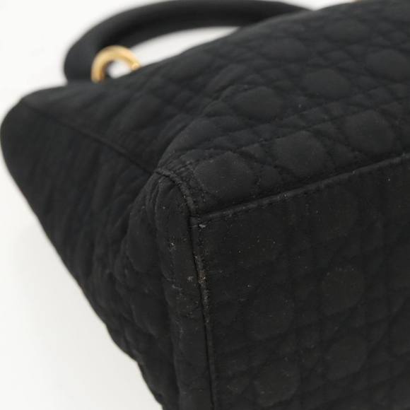 Christian Dior Canage Hand Bag Nylon Black Gold Auth yk15712 - Picture 16 of 16
